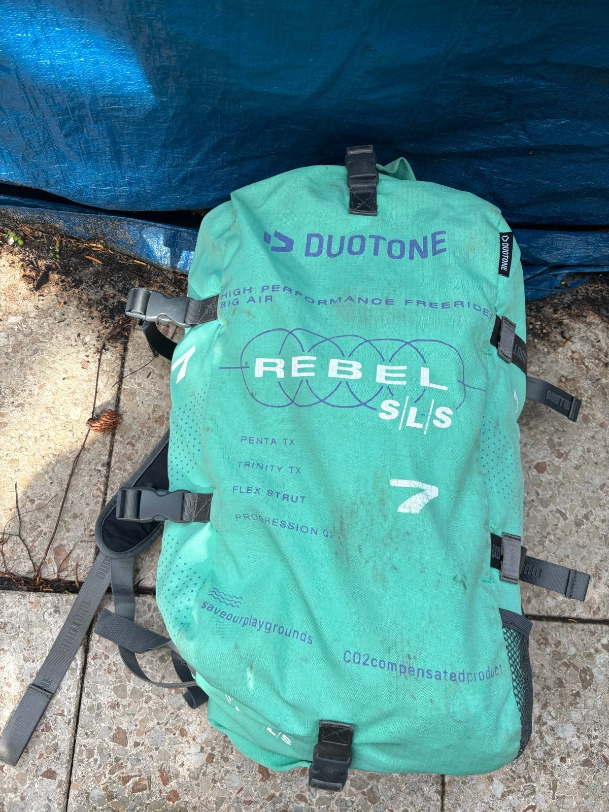 Duotone Rebel SLS Kite 7 m - zero damages!, Ophalen, Zo goed als nieuw, 7 m², Kite