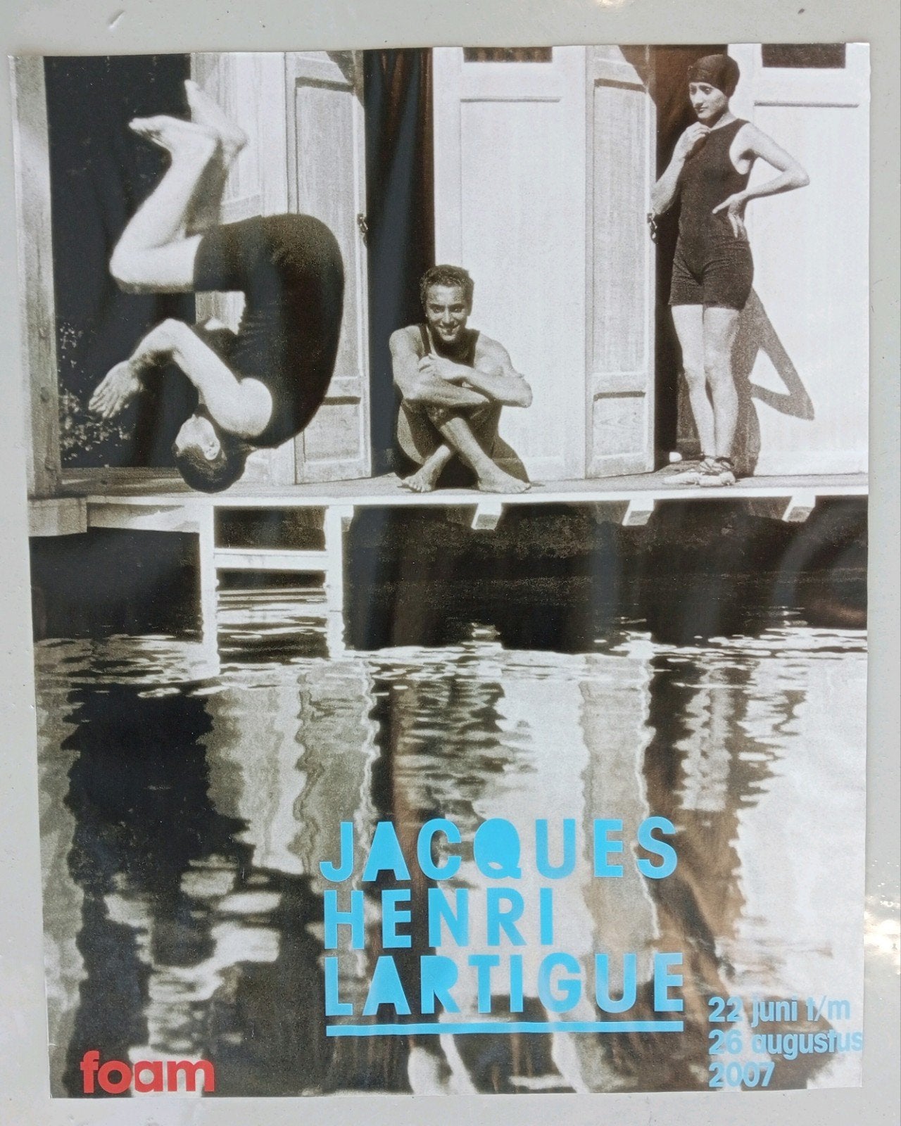 Jacques Henri Lartique Foam photography museum affiche, Verzamelen, Ophalen of Verzenden, Gebruikt, A1 t/m A3