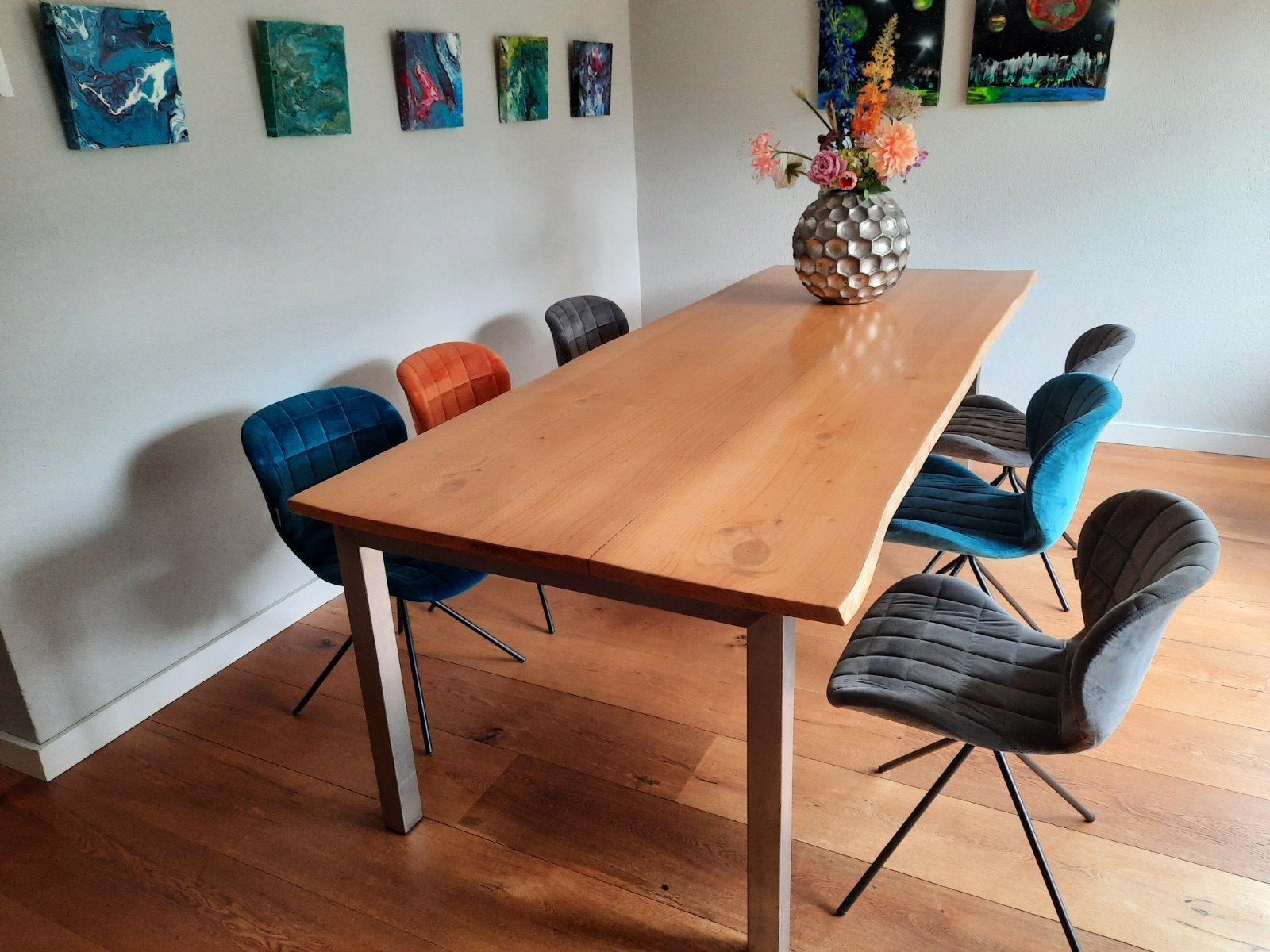 zuiver eetkamerstoelen, Ophalen of Verzenden, Overige kleuren, Stof, Vijf, Zes of meer stoelen