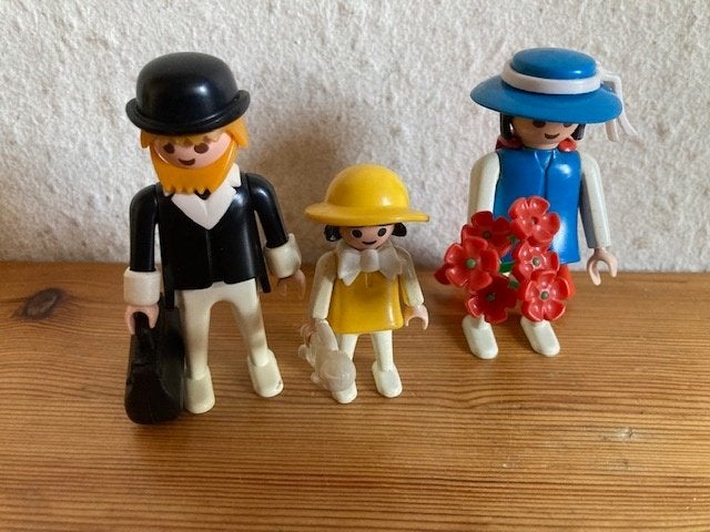 Playmobil vintage western rosa familie 3365 jaren 80 oud, Gebruikt, Complete set, Ophalen of Verzenden, Figuren