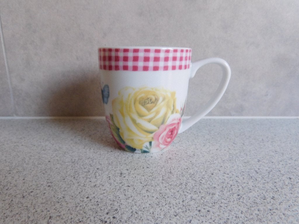 Senseo Mok Patchwork Roos Hallmark Marjolein Bastin, Ophalen of Verzenden, Zo goed als nieuw, Overige stijlen, Kop(pen) en/of Schotel(s)