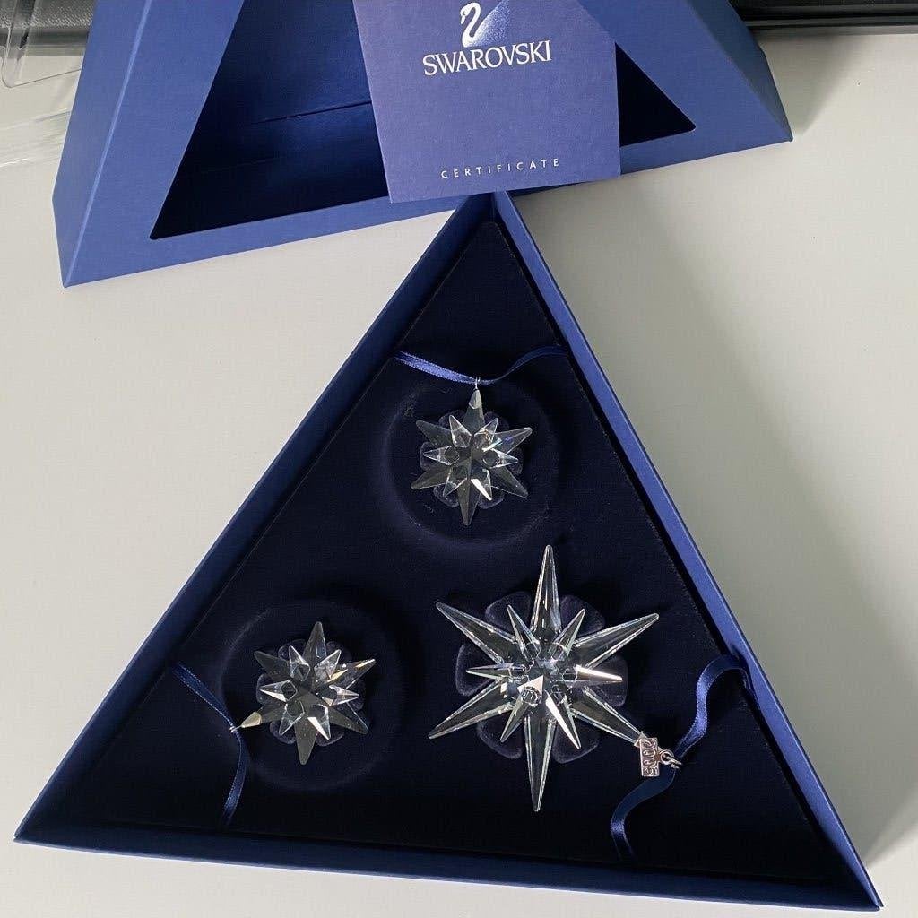 Swarovski Kerstset 2005 (3-delig) –niewstaat met certificaat, -, -, Ophalen of Verzenden, Zo goed als nieuw
