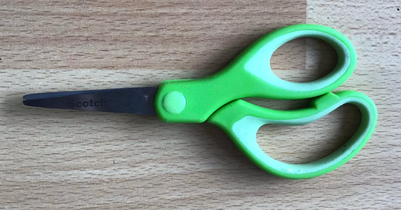 Scotch Kinderschaar linkshandig met soft grip groen, Ophalen of Verzenden, Zo goed als nieuw, Knutselen