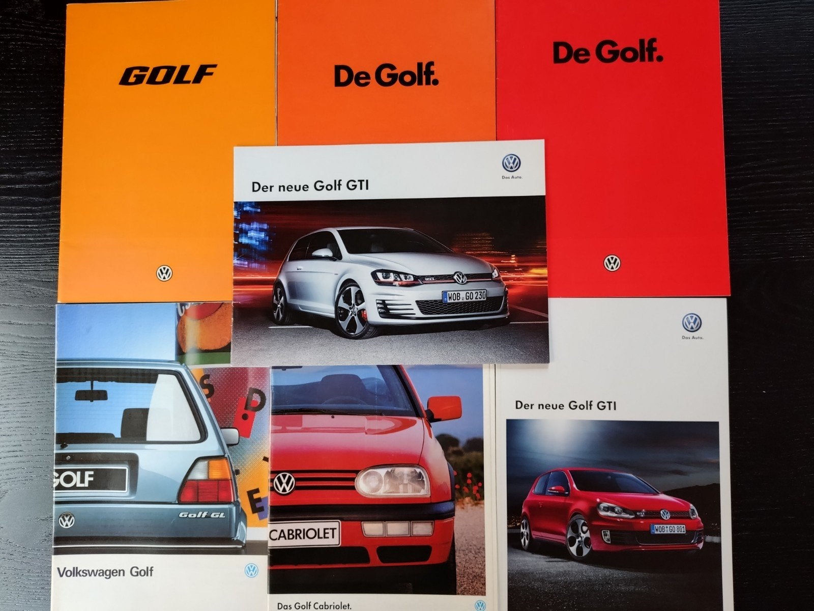 7 stuks VW Golf brochures (w.o. GTI), Ophalen of Verzenden, Gelezen, Volkswagen