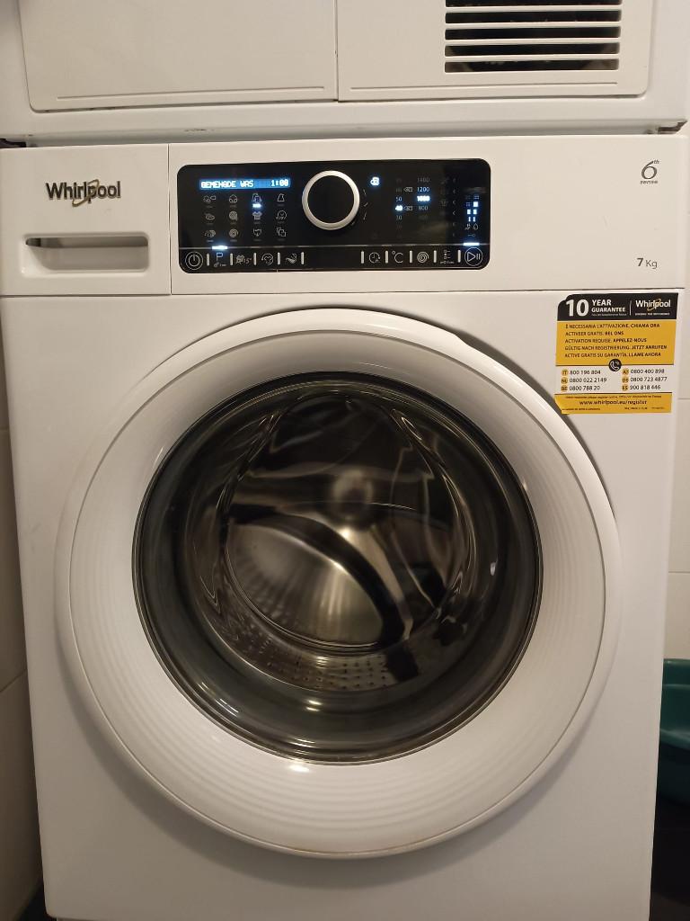 Whirlpool 6th sense Wasmachine, Ophalen, Gebruikt, Wolwasprogramma, Voorlader