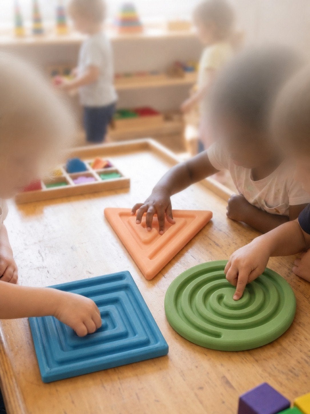 Montessori Speelgoed: Vormen Ontdekken (15x15x1.4 cm), Ophalen of Verzenden, Nieuw, Overige typen