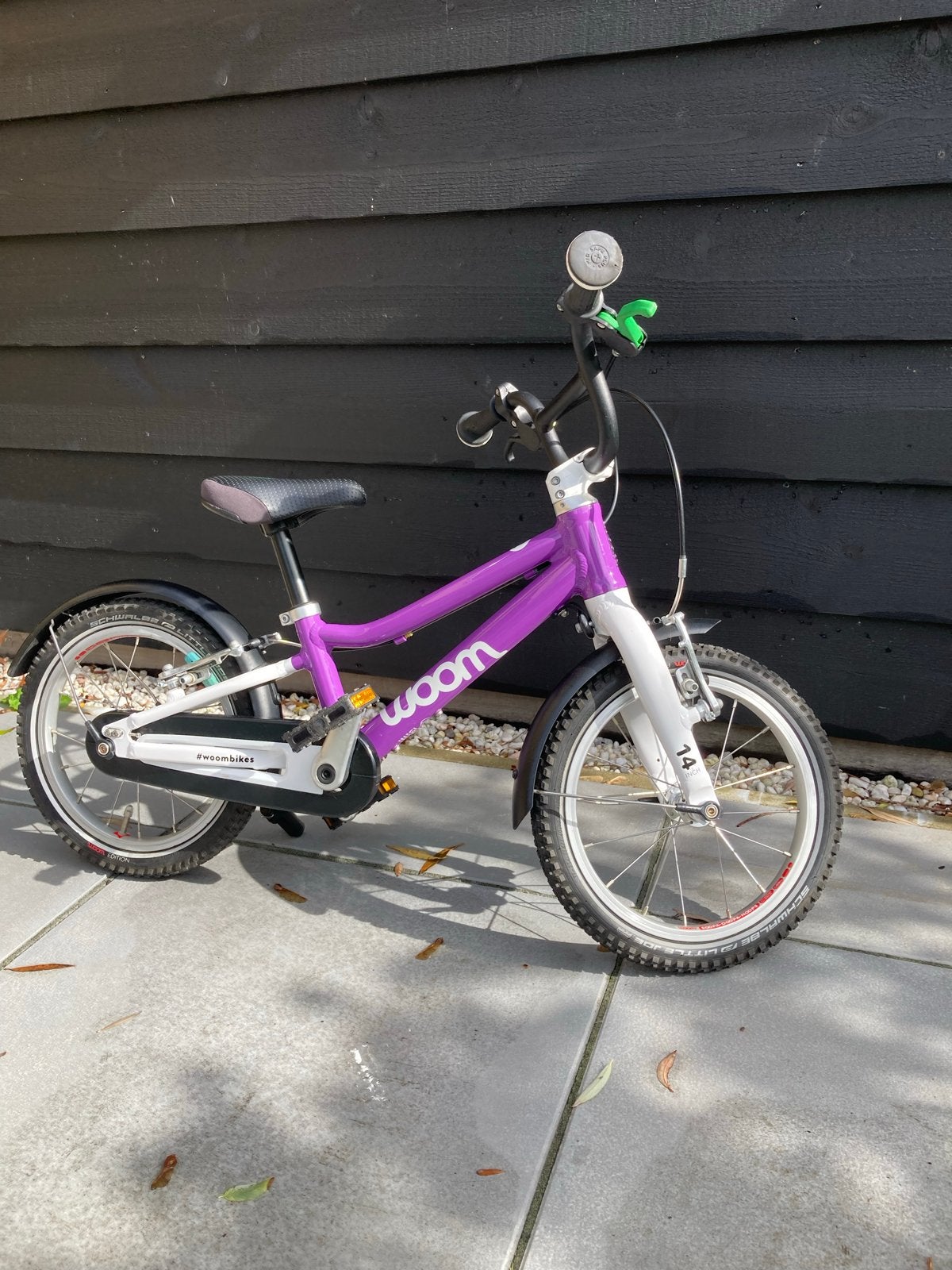 Woom 2 Kinderfiets Paars - Zo goed als nieuw, Ophalen, Zo goed als nieuw, Velgrem, 16 tot 20 inch