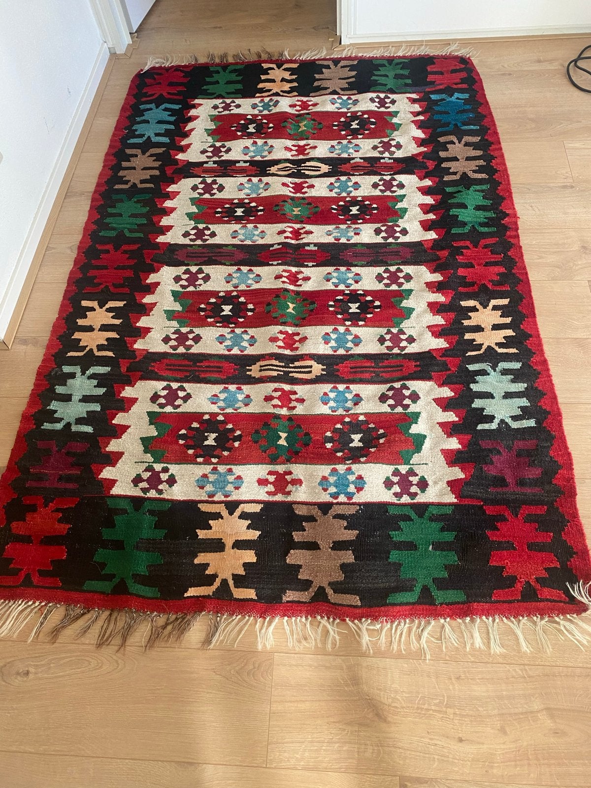 Prachtig vintage Kelim vloerkleed, Ophalen, Gebruikt, 100 tot 150 cm, 150 tot 200 cm