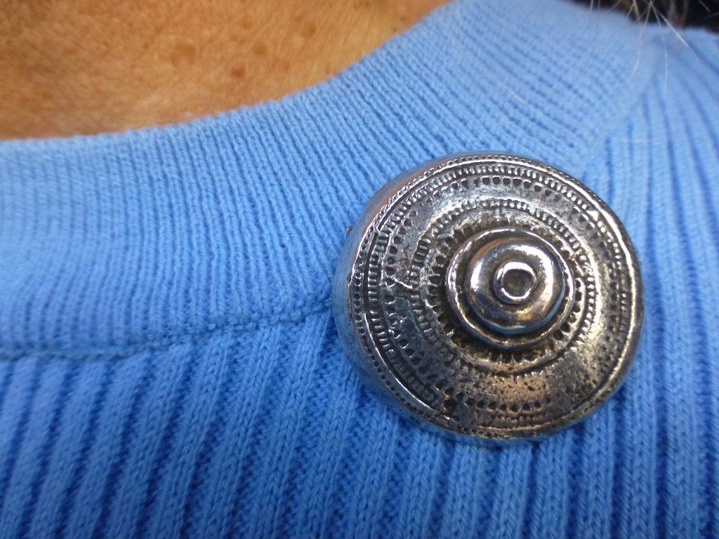 Scandinavische Zilveren Broche van G. Dunker / Noorwegen, Verzenden, Minder dan 4 cm, Zo goed als nieuw, Zilver
