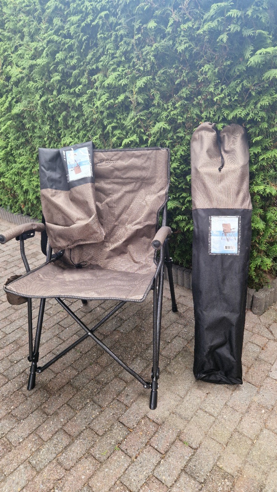 2x vouwstoel NIEUW , stalen frame 4,2kg , max 100kg belast, Caravans en Kamperen, Ophalen, Nieuw, Campingstoel