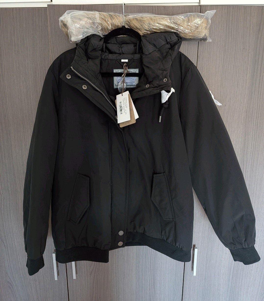 DreiMaster Vintage Winterjas met afneembare kraag, Ophalen, Dreimaster, Zwart, Maat 42/44 (L)