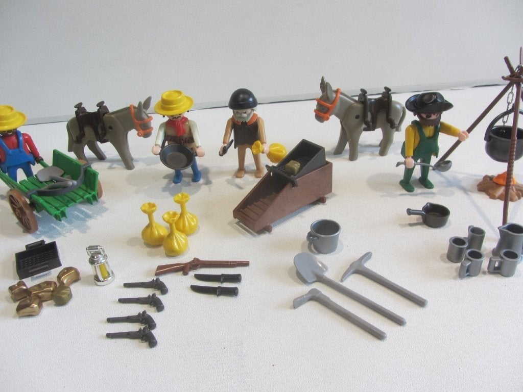 Playmobil Goudzoekers – 3747   western Cowboys, Ophalen of Verzenden, Gebruikt, Complete set