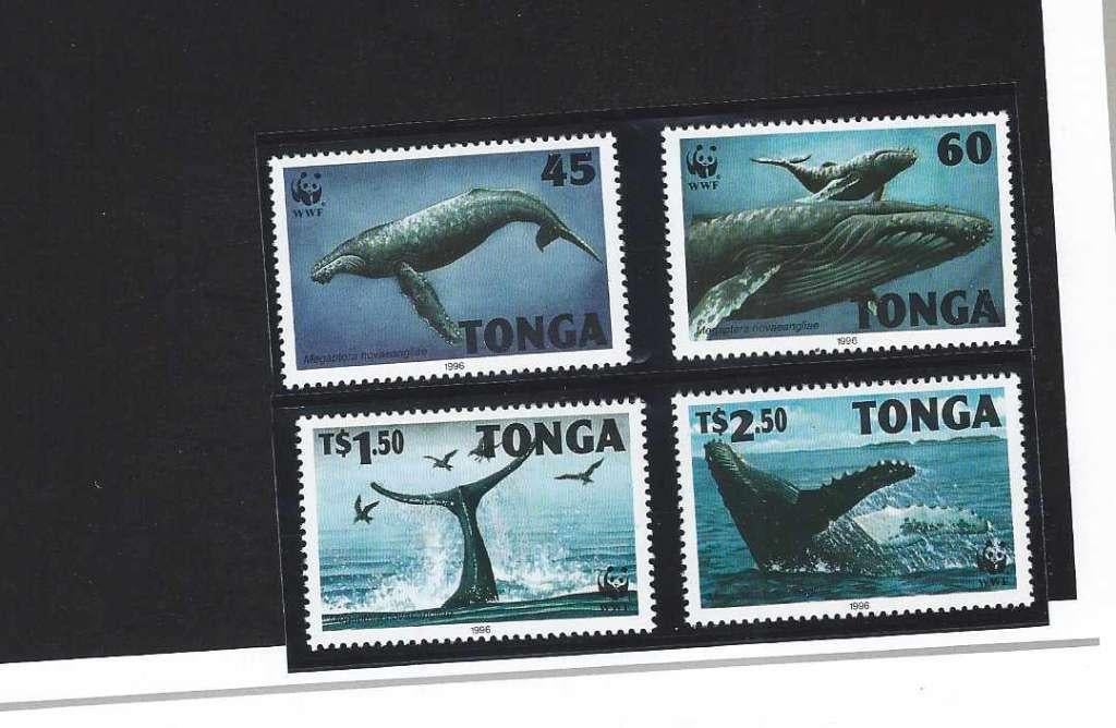 Tonga wwf wnf Bultrug bedreigde diersoorten 1996 zeeleven, Ophalen of Verzenden, Postfris, Dier of Natuur