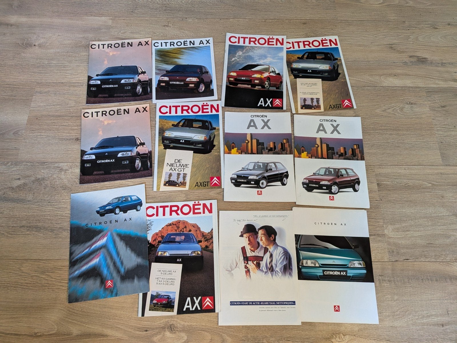 Enorme set van 20 originele Citroën AX brochures, Ophalen of Verzenden, Gelezen, Citroën