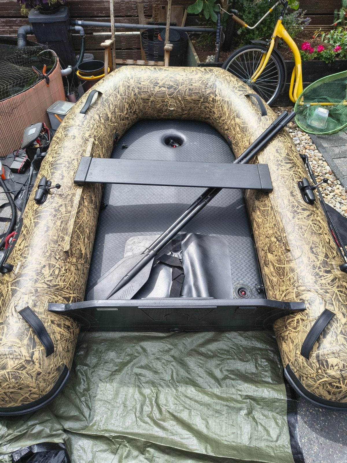 Raptor 2.30 Riet Camouflage Rubberboot Karperboot, Ophalen, Zo goed als nieuw, Overige typen