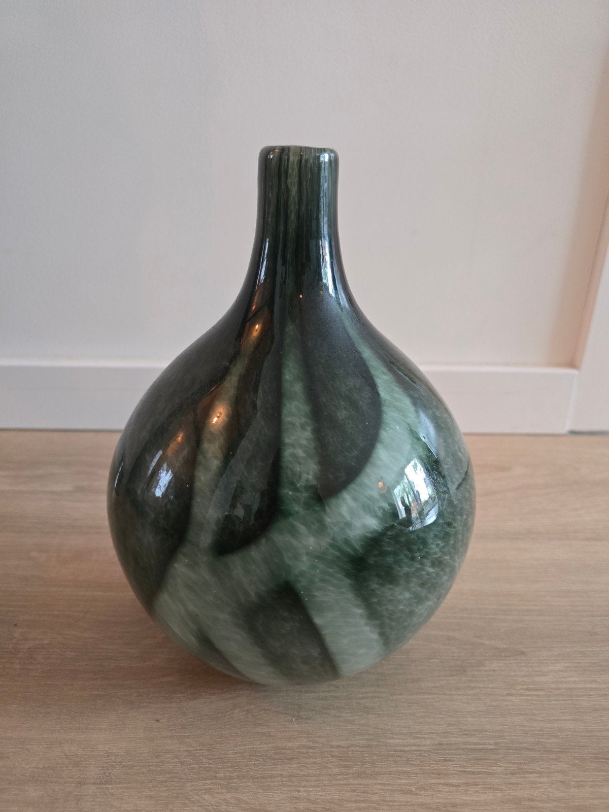 Groene vaas van Murano glas jaren '60, Ophalen, Glas