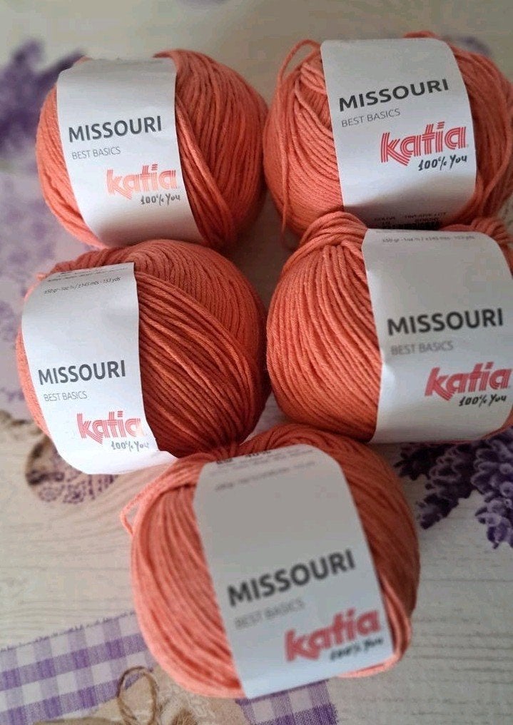 Katia Missouri  5 bollen Breigaren/Haakgaren - Nieuw, Hobby en Vrije tijd, Breien en Haken, Ophalen of Verzenden, Nieuw, Breien of Haken
