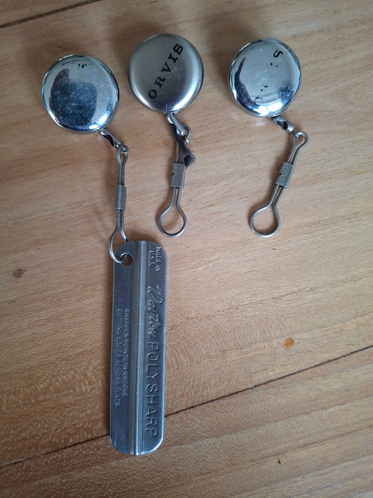 vintage orvis pin on reels en dayton polysharp, Ophalen of Verzenden, Gebruikt, Overige typen