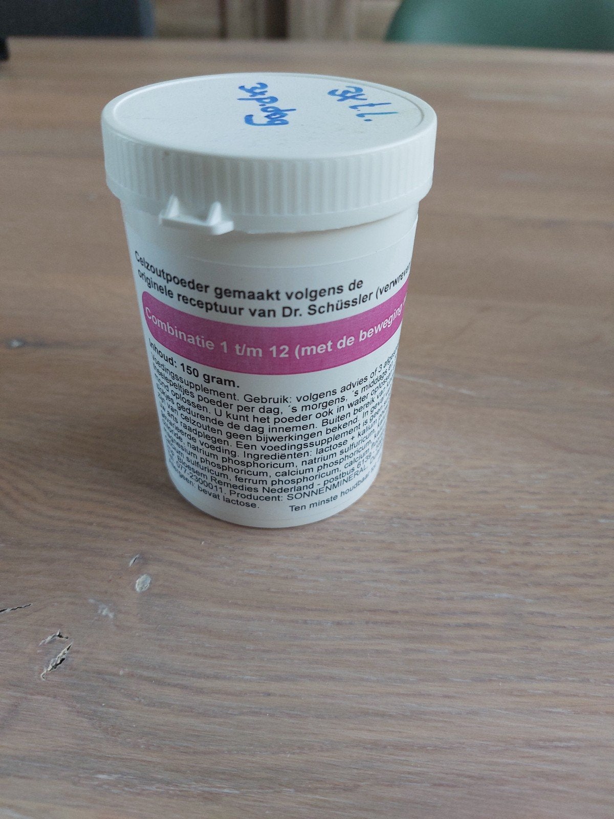 Celzoutpoeder Dr. Schüssler Combinatie 1 t/m 12 (halfvol), Ophalen of Verzenden, Gebruikt, Overige typen