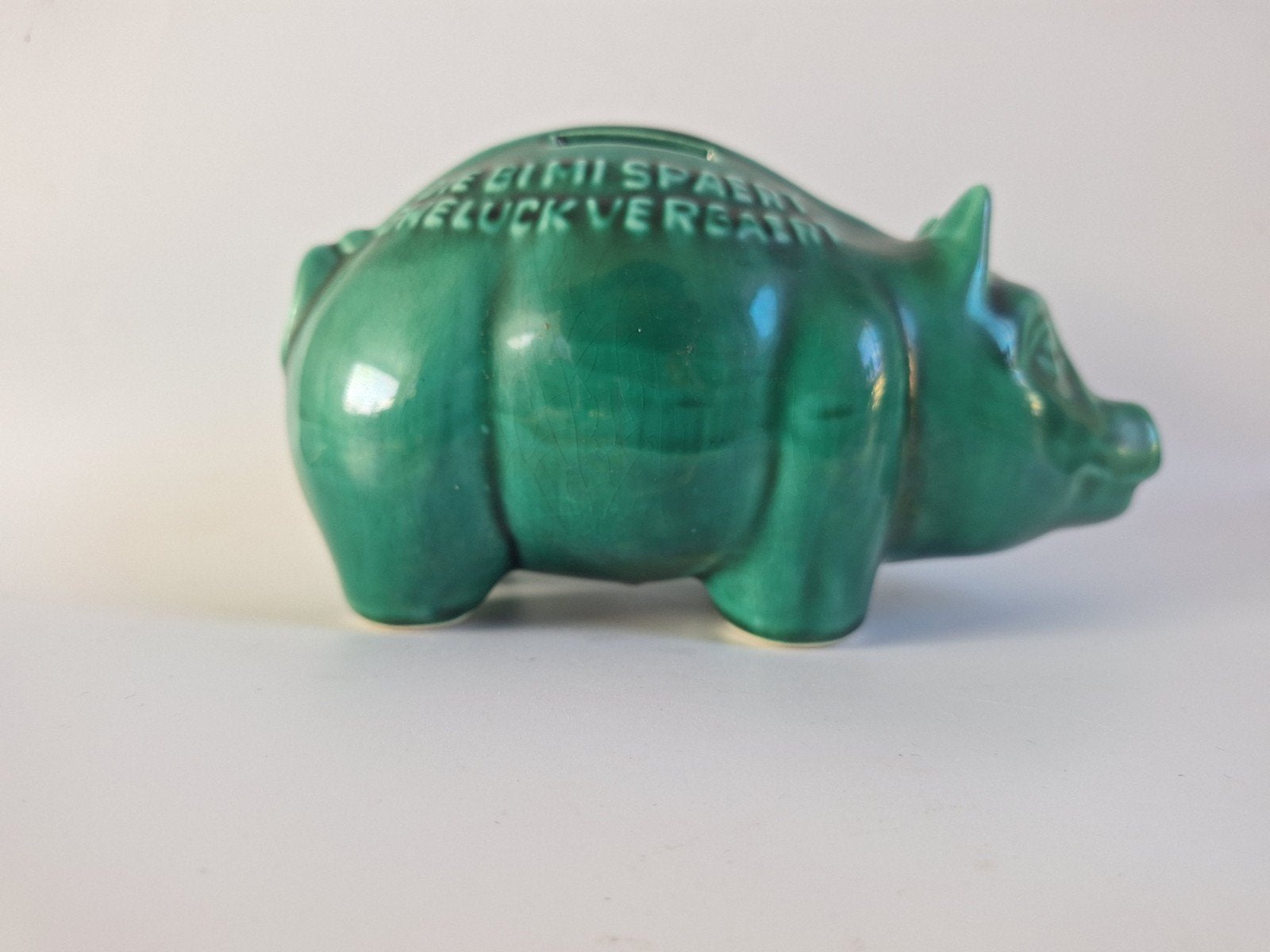Groene varkens spaarpot spaarfonds
's -gravenhage ., Gevondenengemaakt@gmail.com, Onbekend, Ophalen of Verzenden, Zo goed als nieuw