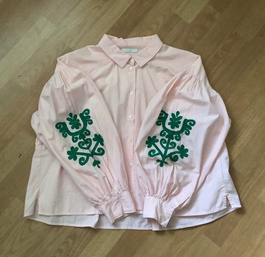 By-bar licht roze blouse Sarah Chambrey ballonmouwen maat XL, Kleding | Dames, By bar, Maat 46/48 (XL) of groter, Nieuw, Ophalen of Verzenden