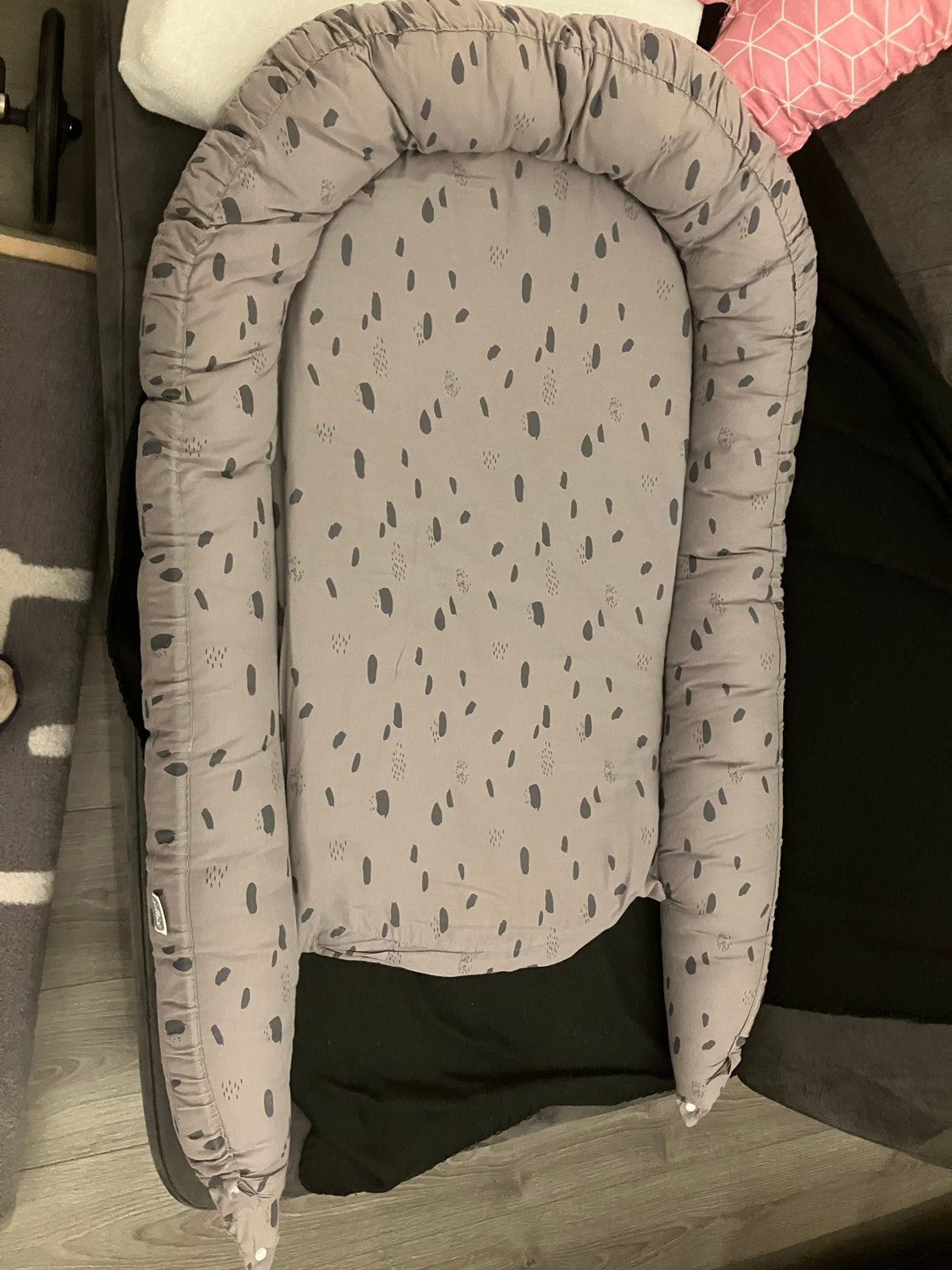jollein babynestje grijs met stippen, Ophalen, Zo goed als nieuw, Overige typen