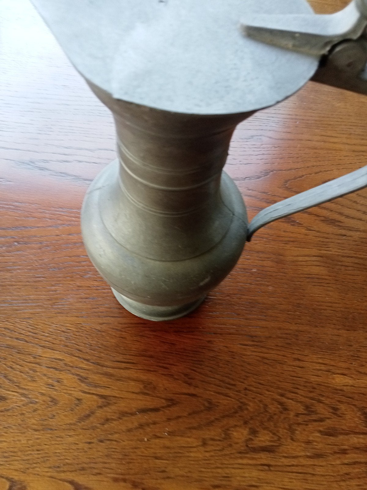 Antieke tinnen kan met deksel en relië, Antiek en Kunst, Antiek | Tin, Ophalen