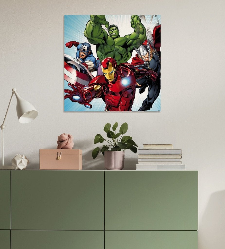 The Avengers Canvas Teampower - 60x60 cm - Marvel, Nieuw, Ophalen of Verzenden, Nvt, Nvt