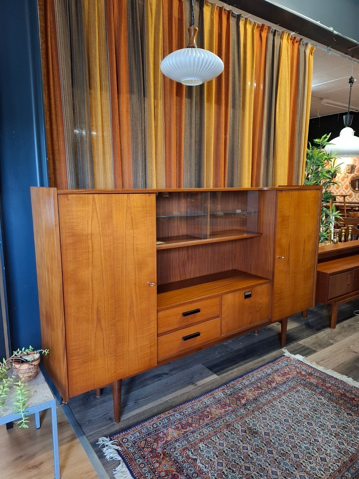 vintage highboard teak mid century design kast wandkast, Ophalen, ..., Zo goed als nieuw, Teakhout