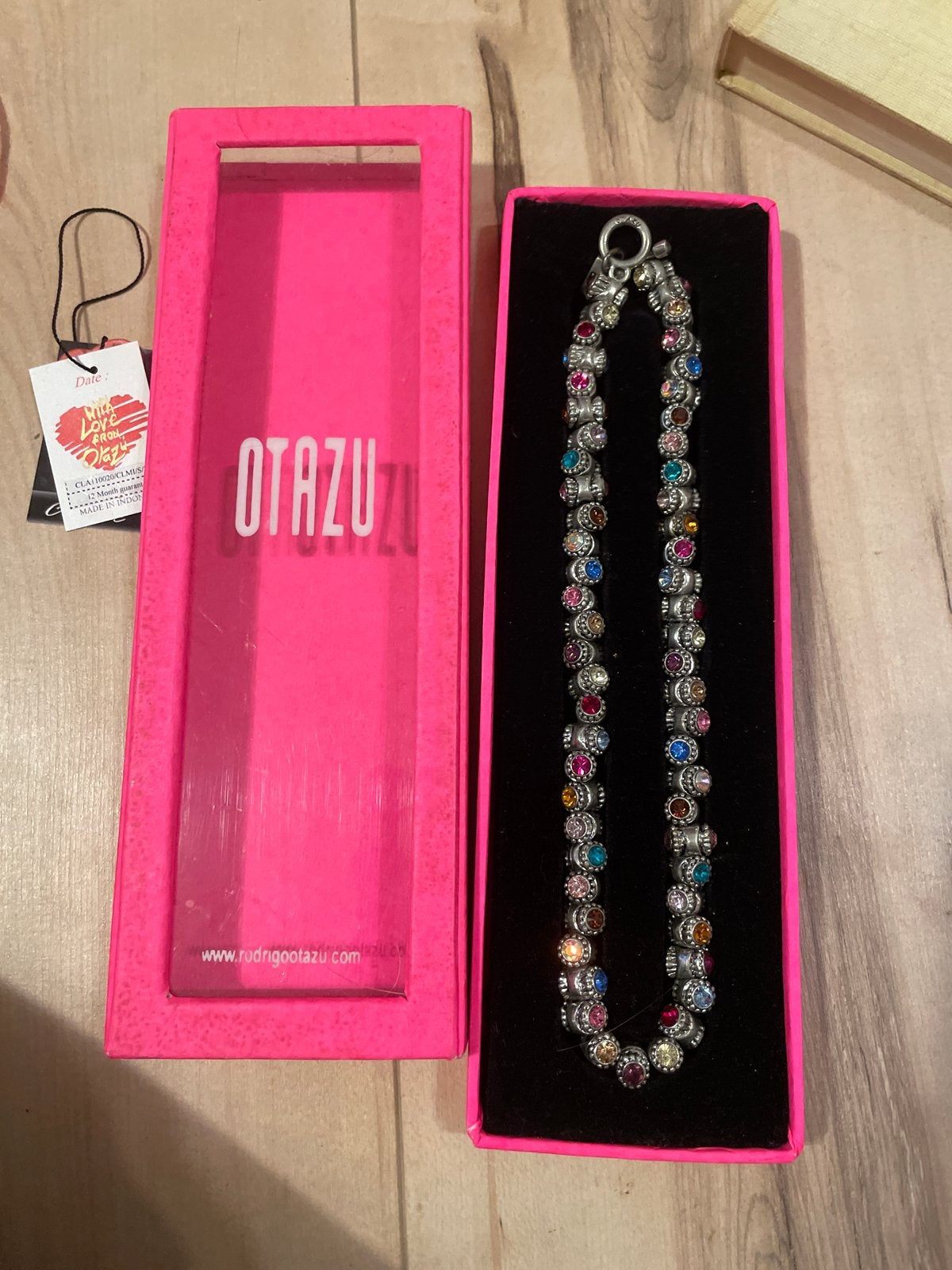 Otazu ketting met gekleurde kristallen, Met kristal, Overige materialen, Overige kleuren, Ophalen of Verzenden