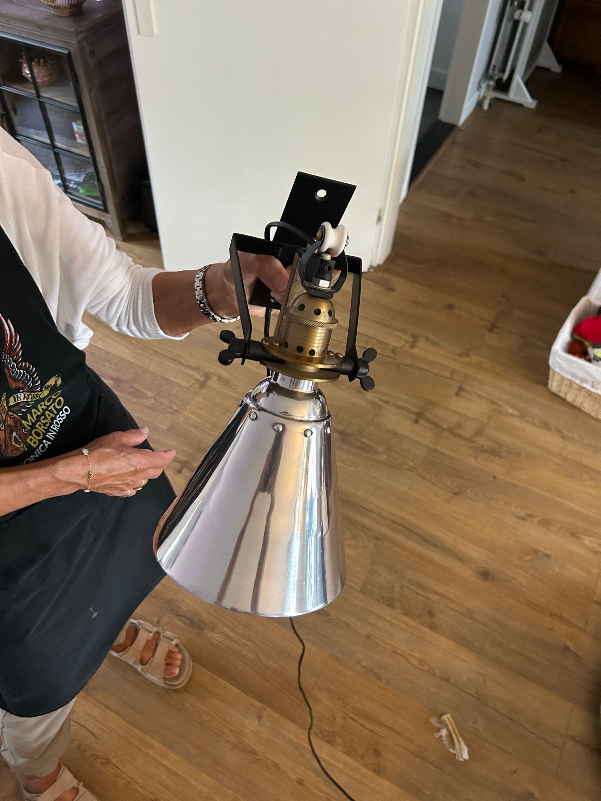 Riviera Maison Wandlamp - Metaal en Hout, Ophalen of Verzenden