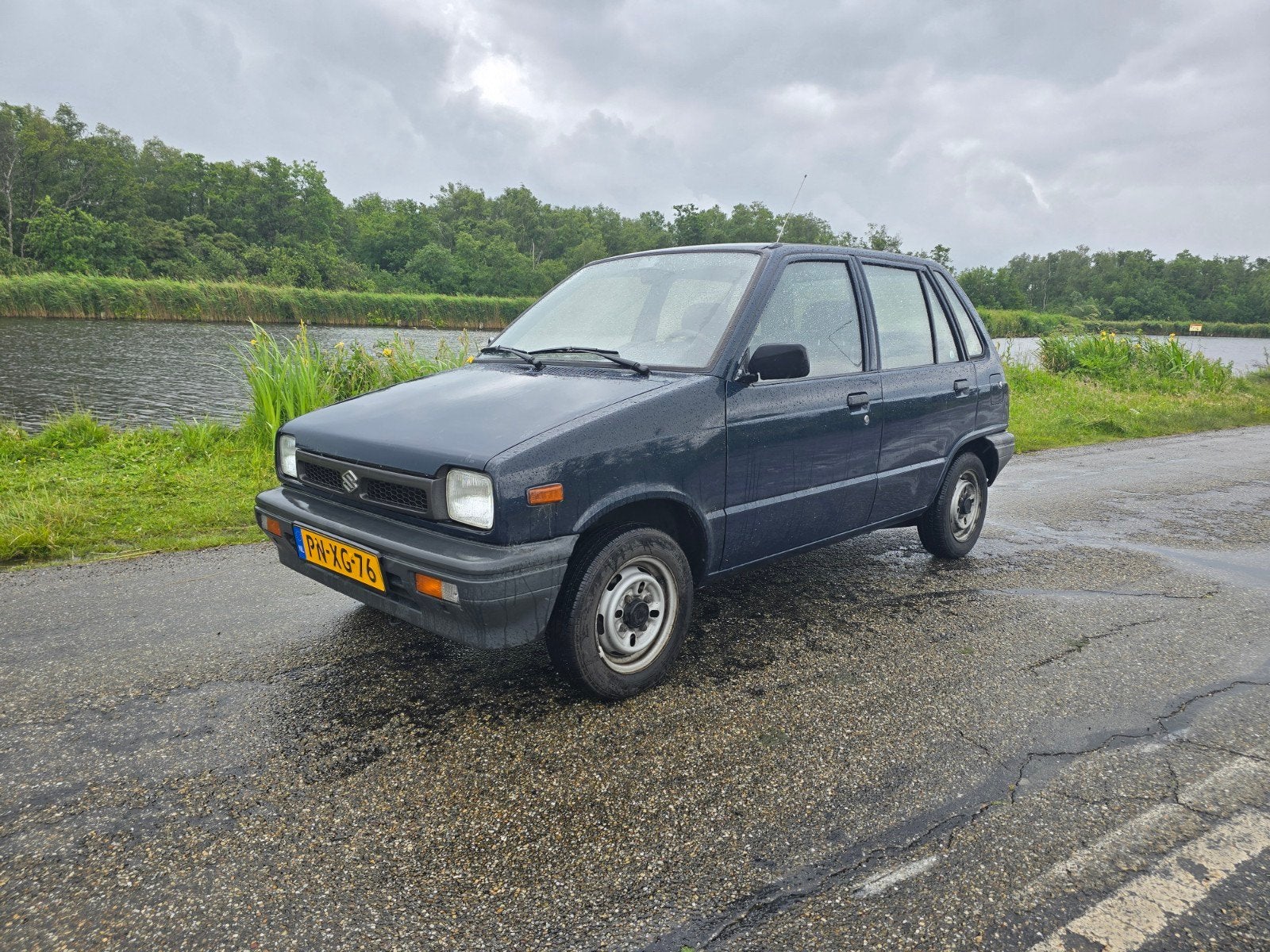 Suzuki Alto 0.8 Spirit 1996 Blauw, Voorwielaandrijving, 18 €/maand, Blauw, Origineel Nederlands