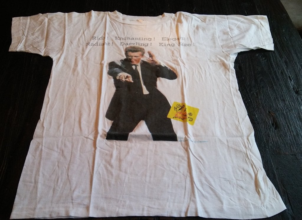 David Bowie absolute beginners 1986 vintage t-shirt shirt, Ophalen of Verzenden, Gebruikt, Kleding