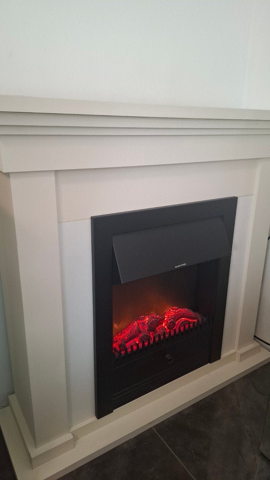 Elektrische haard met schouw, Ophalen, Zo goed als nieuw, Inbouwhaard, Elektrische haard