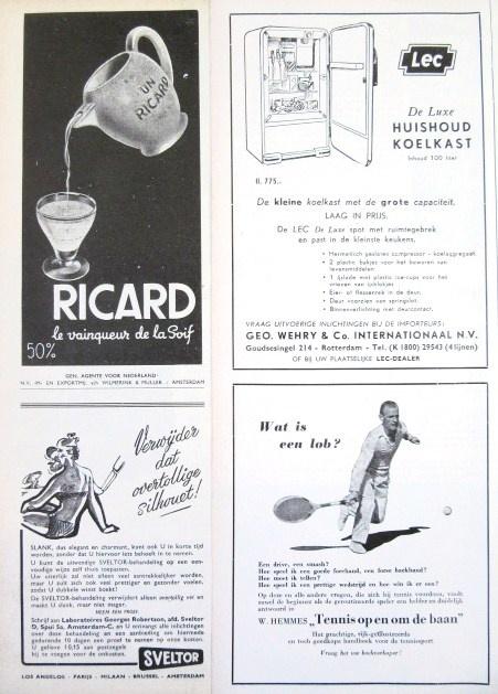 9 vintage advertenties reclames van div. producten 1955, Verzamelen, Merken en Reclamevoorwerpen, Ophalen of Verzenden, Gebruikt