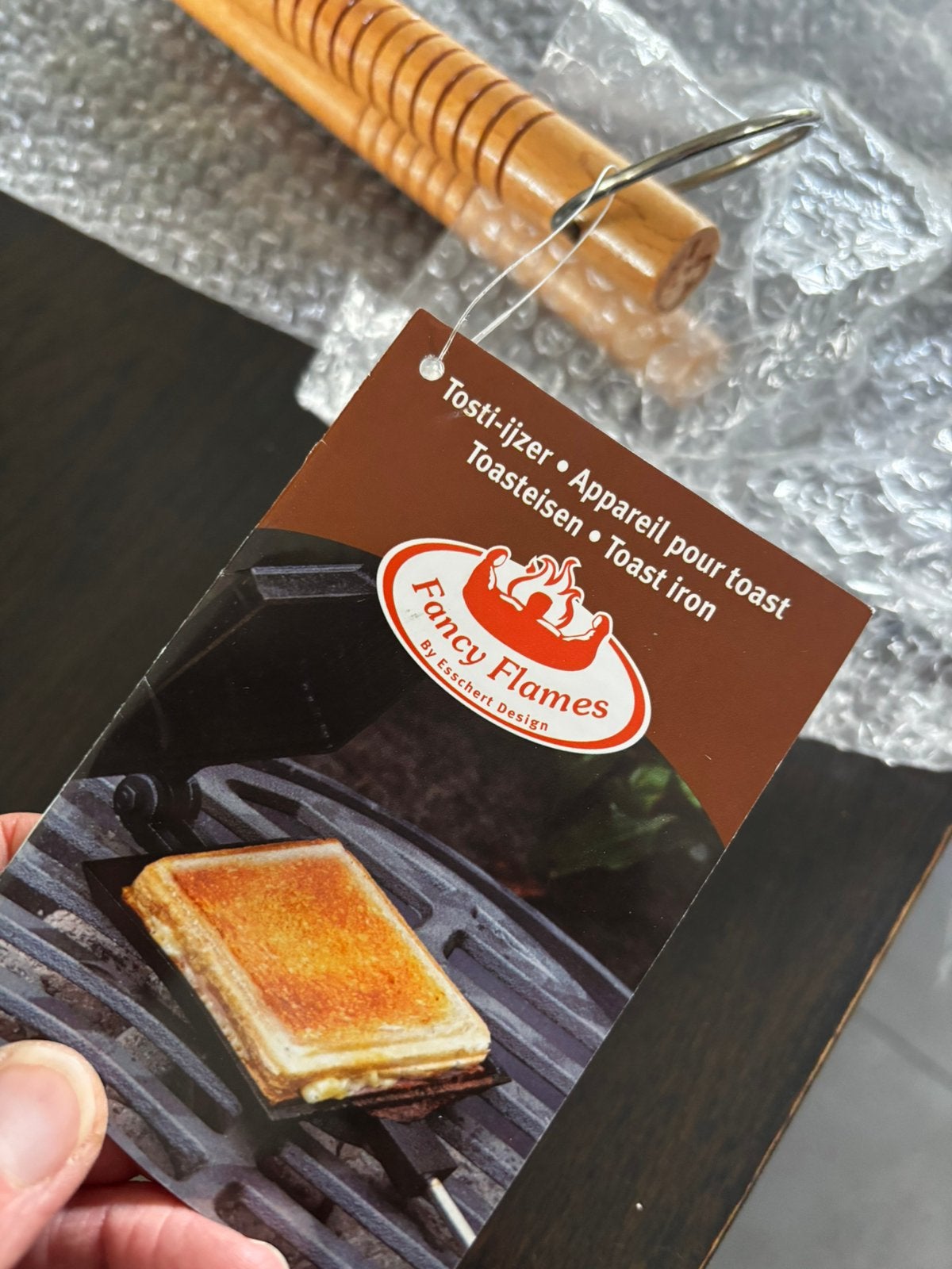 Vaderdag tosti ijzer voor boven haardvuur of bbq, Ophalen, Nieuw, Gas