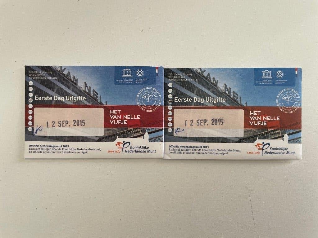 Eerste dag uitgifte 5 euro Van Nelle 2015 (VARIANTEN), Verzenden, Koningin Beatrix, Euro's, Setje