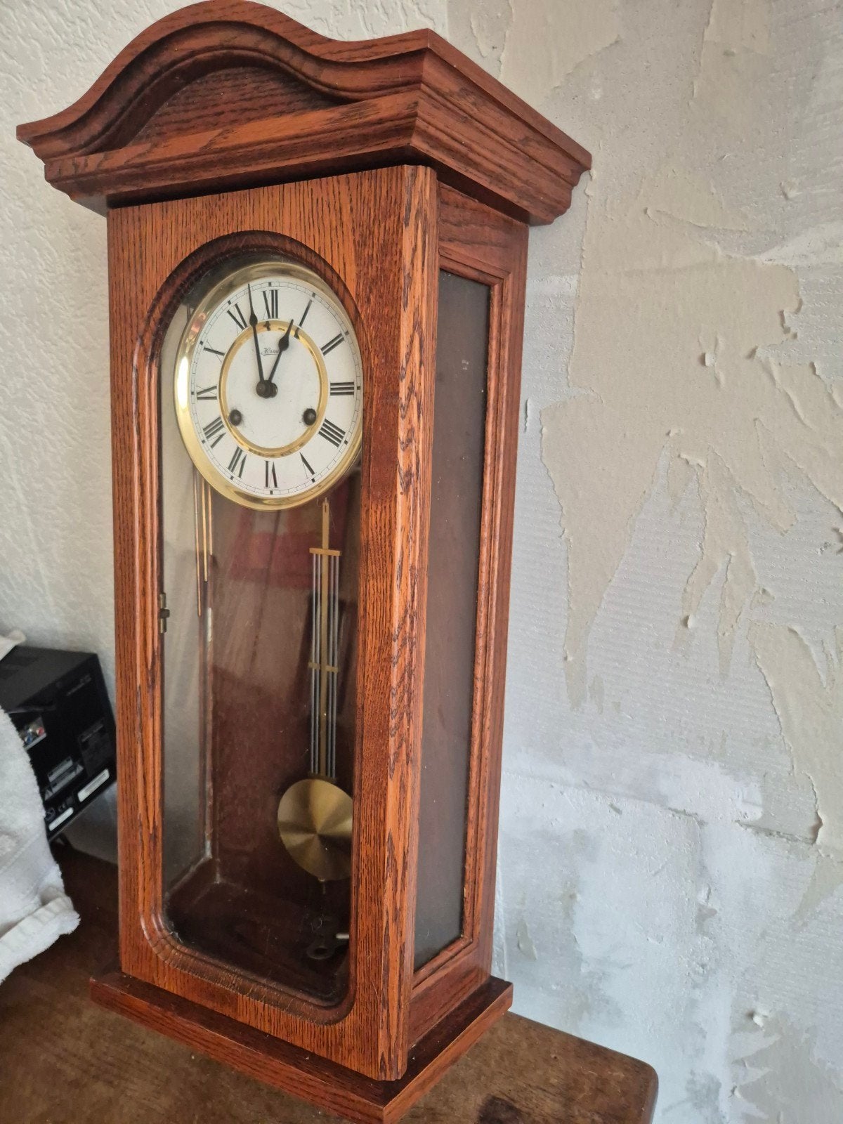 Hermle Wandklok - Klassiek Eikenhout met Slinger, Ophalen