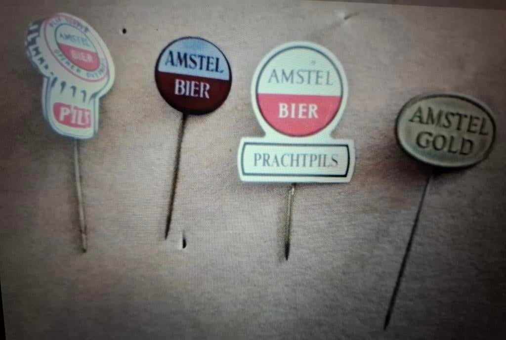 5 Speldjes Amstel bier, Verzamelen, Speldjes, Pins en Buttons, Ophalen of Verzenden, Zo goed als nieuw, Merk, Speldje of Pin