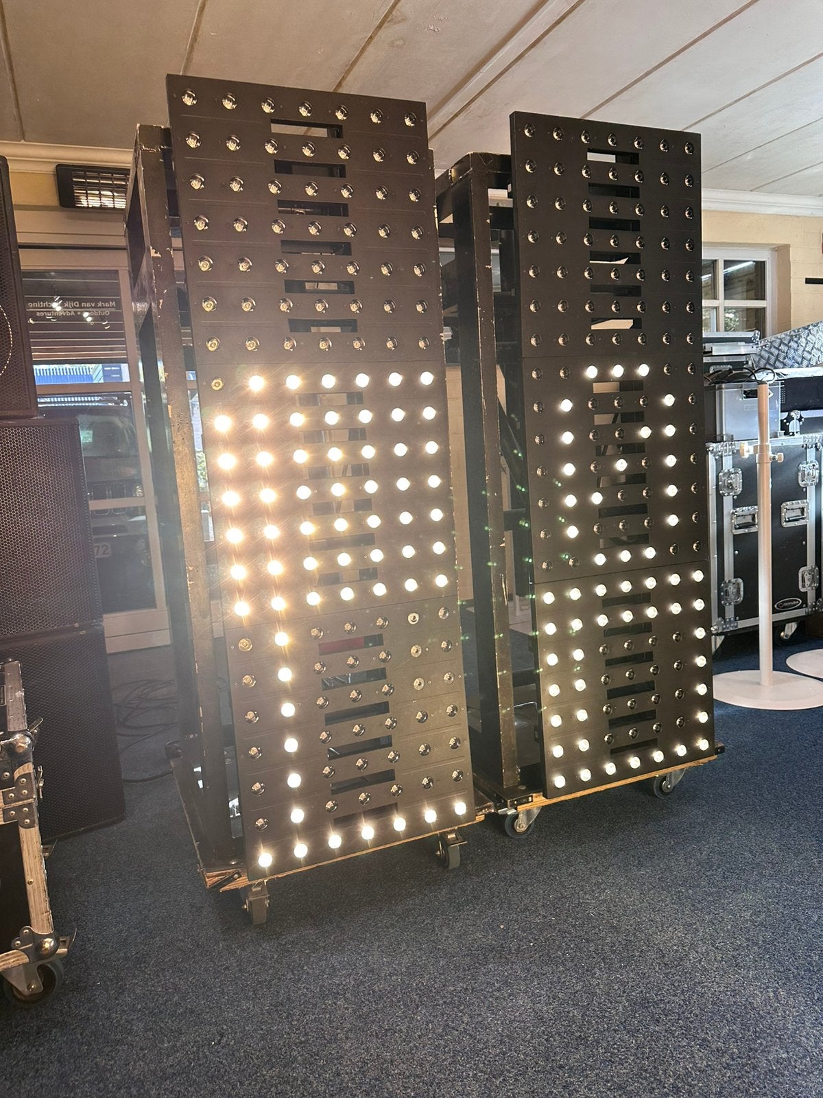 6x FOS Matrix LED Panels incl. Stage transportkar, Doe-het-zelf en Verbouw, Ophalen of Verzenden, Zo goed als nieuw
