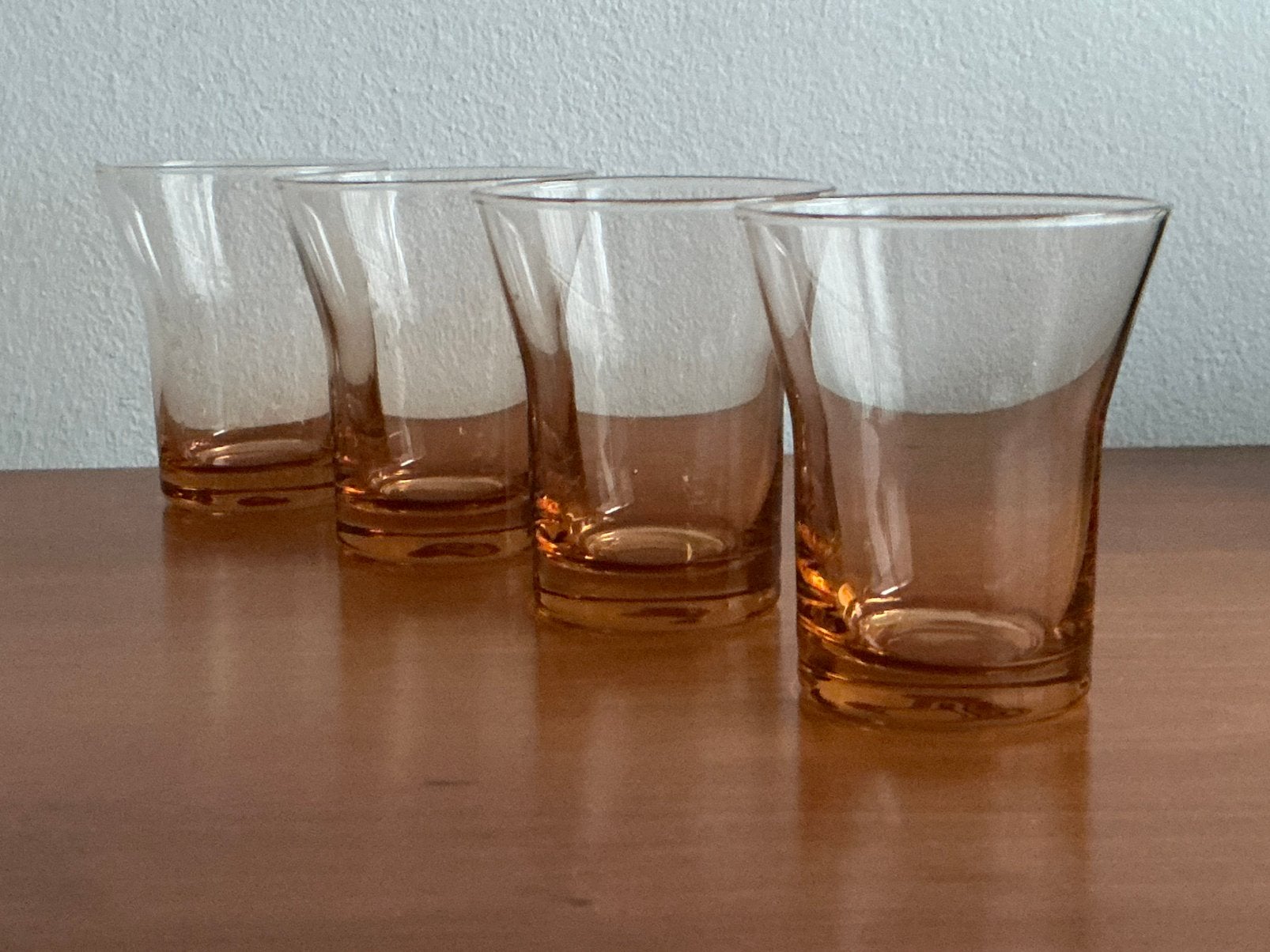 Iittala, Finland: 4 rio bruine waterglazen Alvar Aalto 1933, Ophalen of Verzenden