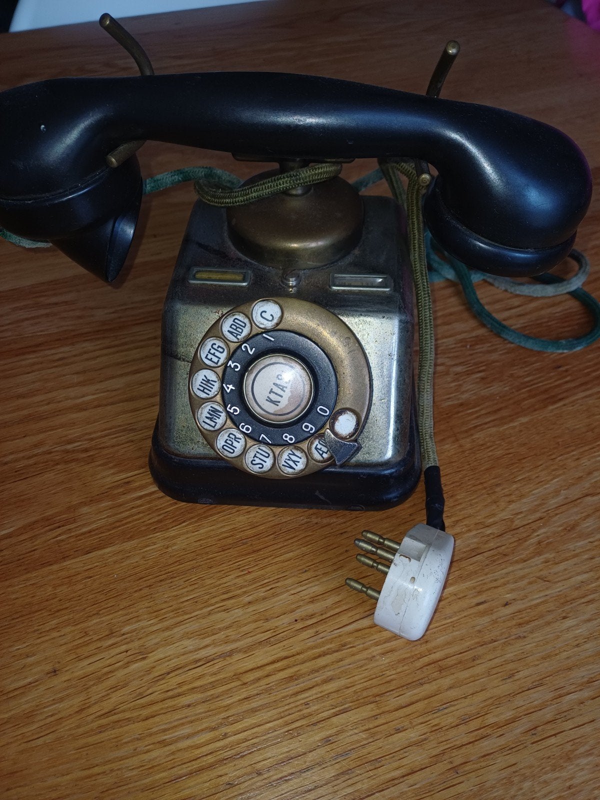 Vintage Telefoon met Draaischijf, Ophalen
