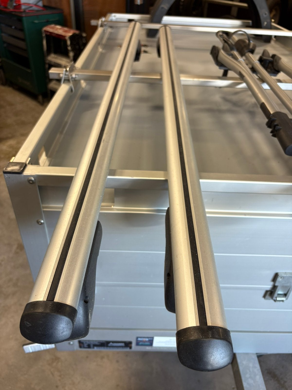 Set dakdragers voor open dakrail, Ophalen, Gebruikt