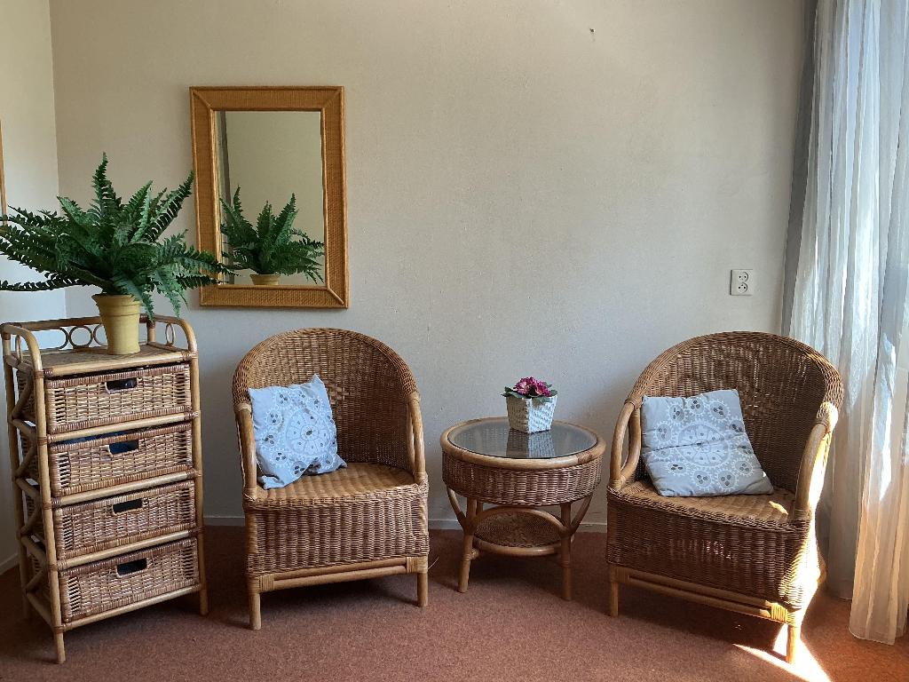 Vintage Rotan meubels, Huis en Inrichting, Ophalen, Gebruikt, Twee, Bruin