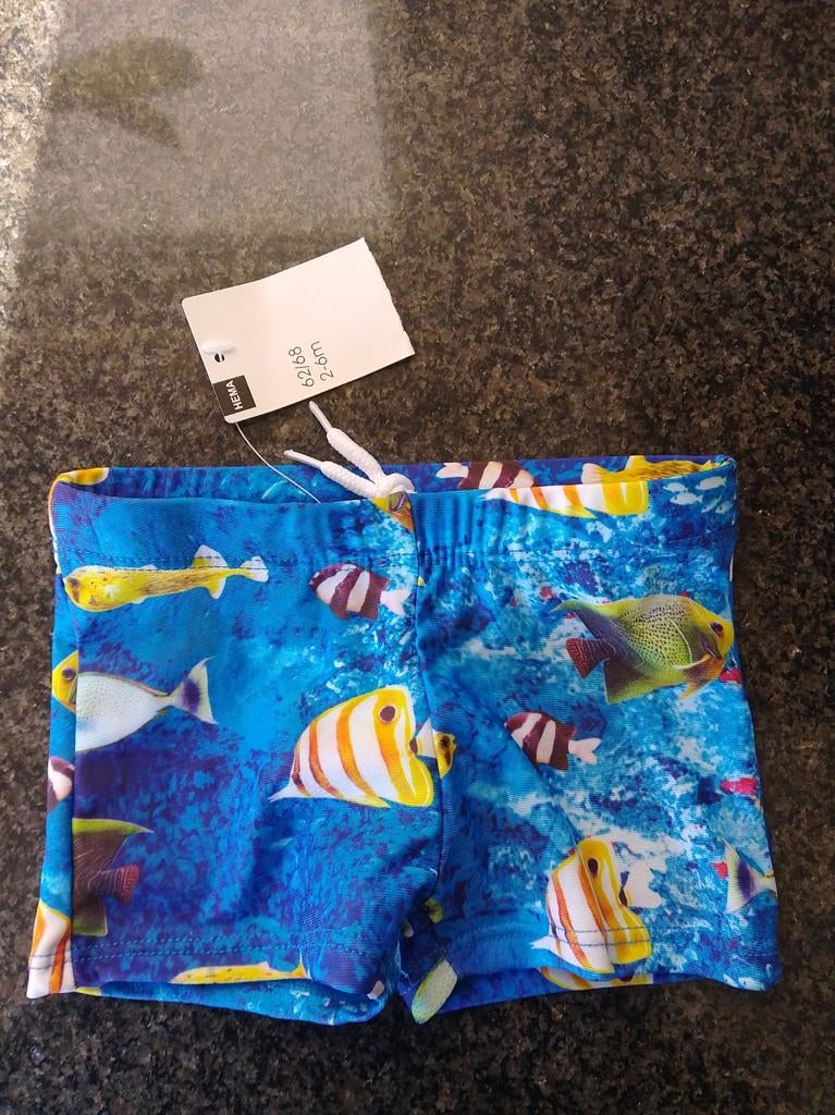 Zwembroek jongens maat 62/68 Hema blauw vissen, Maat 62, Nieuw, Ophalen of Verzenden, Hema