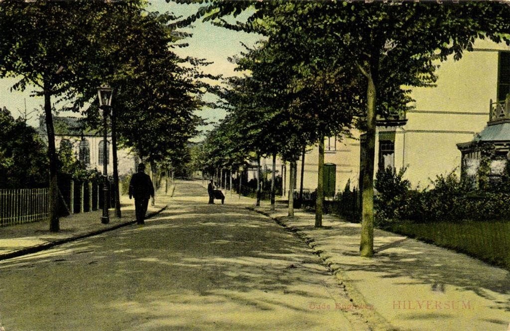 Oude Enghweg. Hilversum. - 1908 gelopen, Ophalen of Verzenden, Voor 1920, Gelopen, Noord-Holland