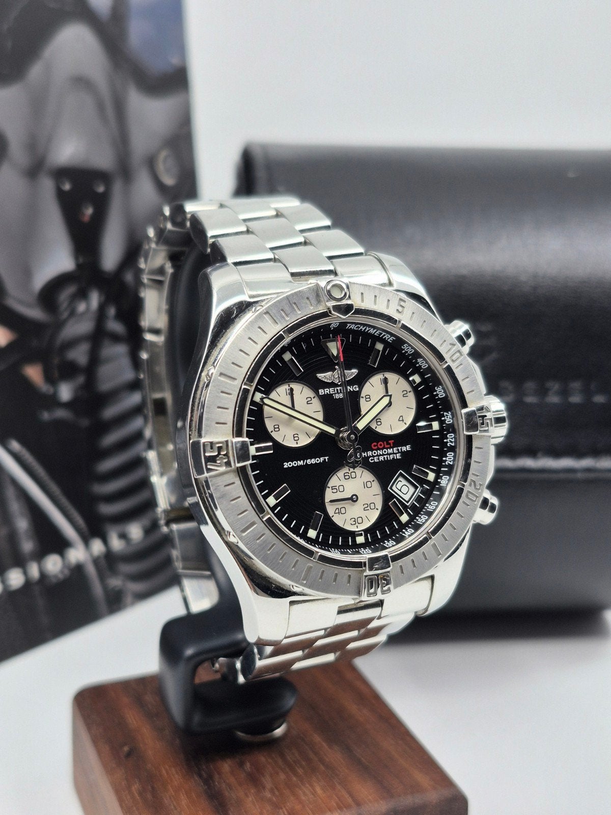 Breitling Colt Chronograph A73380 – 41mm – SuperQuartz –, Ophalen of Verzenden
