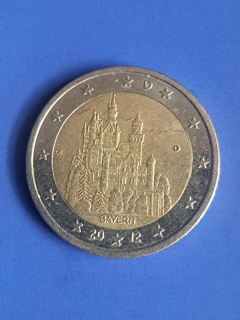 2012 D Duitsland 2 euro Bayern München, Postzegels en Munten, Munten | Europa | Euromunten, Verzenden, Duitsland, 2 euro, Losse munt
