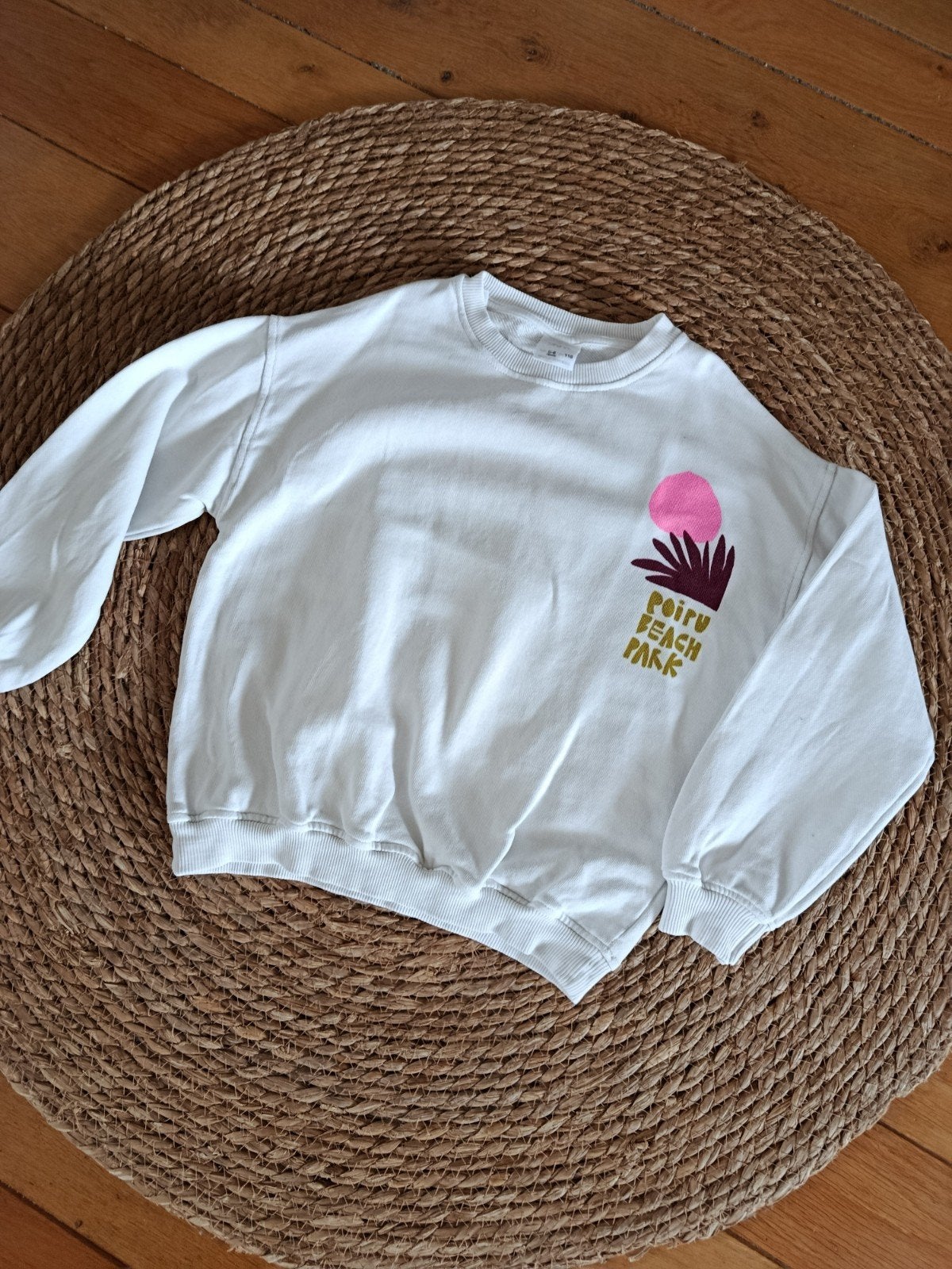 Witte Zara trui met backprint - Maat 116, Ophalen of Verzenden, Zara, Jongen, Trui of Vest