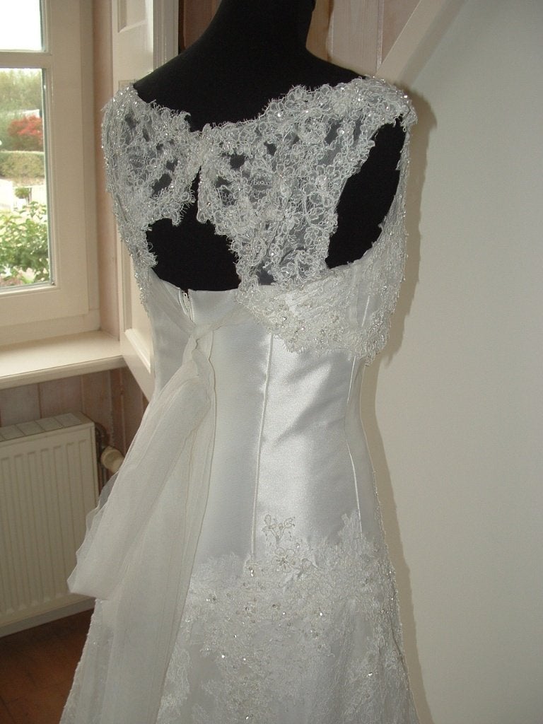 Nicole Milano collection Colet bruidsjurk trouwjurk 34/36, Trouwjurk, Wit, Ophalen of Verzenden, Zo goed als nieuw